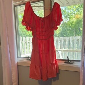 Liberty Love Vibrant Orange Dress